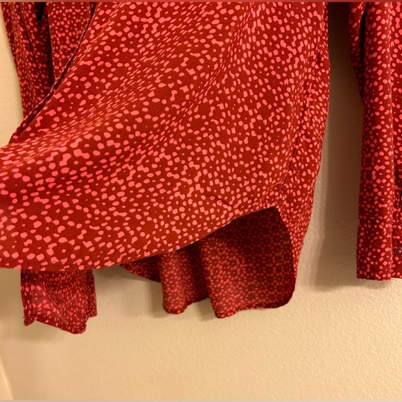 34.Holding Horses Women’s Long Sleeve Red Printed Blouse/Shirt. Size 8 - Picture 8 of 11